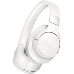 JBL Tune 710BT by Harman, 50 Hours Playtime with Quick Charging Wireless Over Ear Headphones with Mic, Dual Pairing, AUX & Voice Assistant Support for Mobile Phones (White)