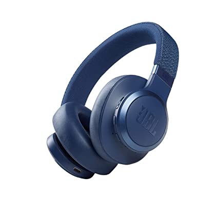 JBL Live 660NC, Smart Adaptive Noise Cancelling Bluetooth Wireless Over Ear Headphones with Mic up to 50 Hours Playtime with Quick Charge, Signature Sound (Blue)