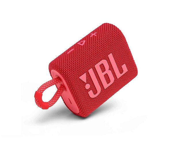 JBL Go 3: Portable BT Speaker, Waterproof, Without Mic, Red